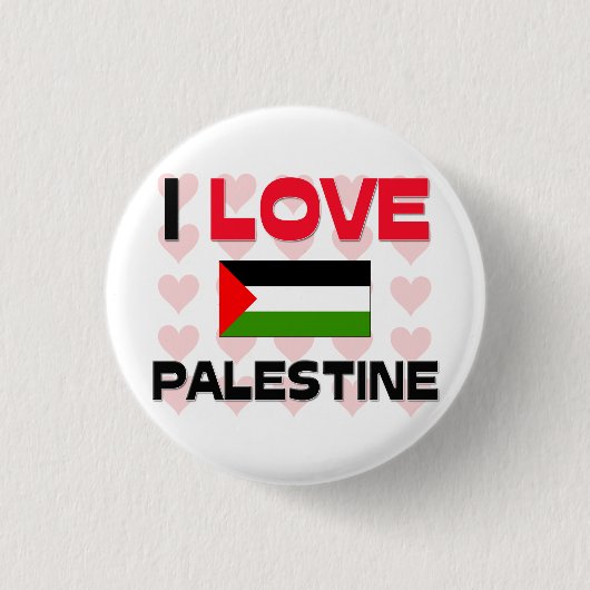 Ik hou van Palestina Ronde Button 3,2 Cm (Voorkant)