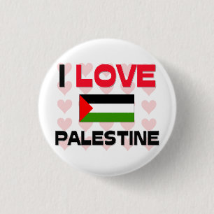 Ik hou van Palestina Ronde Button 3,2 Cm
