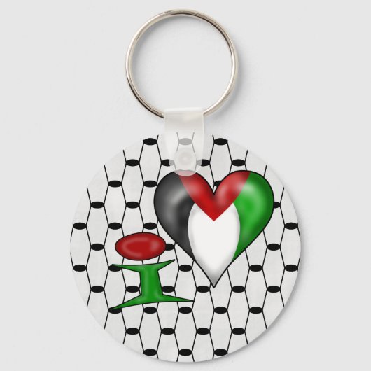 Ik hou van Palestina Sleutelhanger (Voorkant)