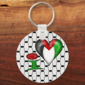 Ik hou van Palestina Sleutelhanger (Voorkant)