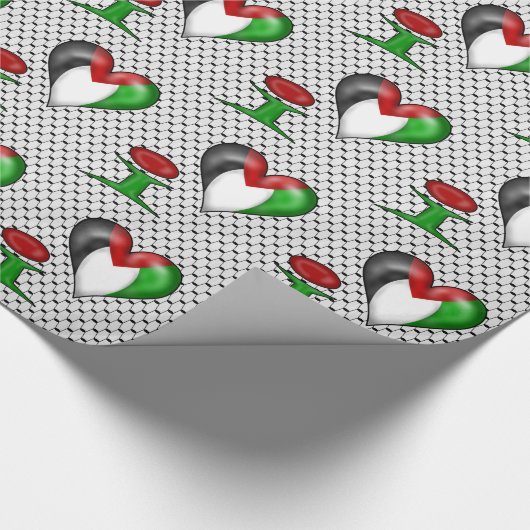 Ik hou van Palestine I Heart Palestine Cadeaupapier (Hoek)