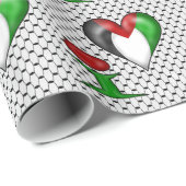 Ik hou van Palestine I Heart Palestine Cadeaupapier (Rol Hoek)