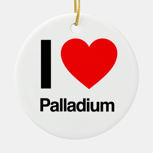 ik hou van palladium keramisch ornament (Voorkant)