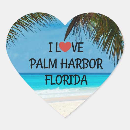Ik hou van Palm Harbour, Florida Hart Sticker (Voorkant)
