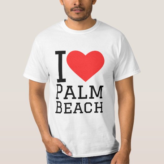 Ik hou van palmstrand t-shirt (Voorkant)