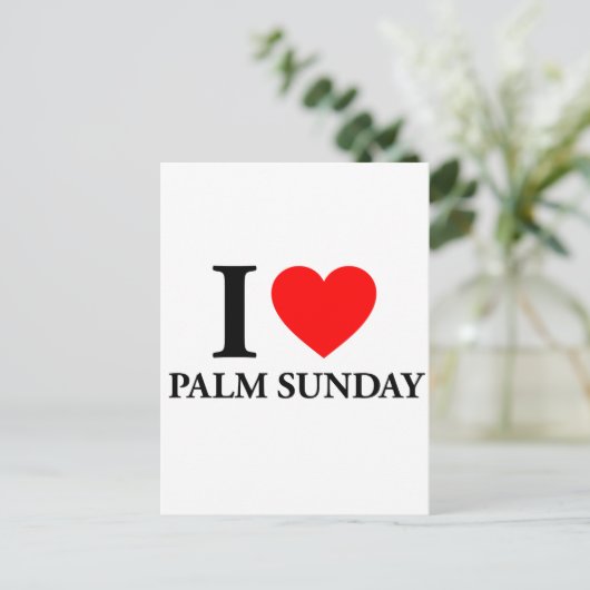Ik hou van Palmzondag Briefkaart (Staand voorkant)