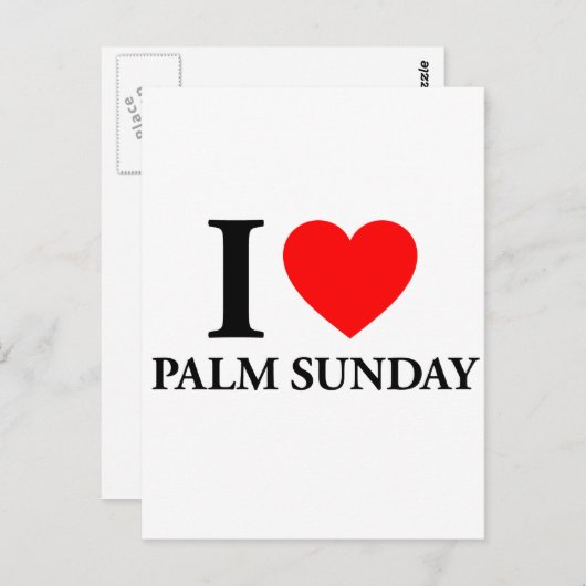 Ik hou van Palmzondag Briefkaart (Voorkant / Achterkant)