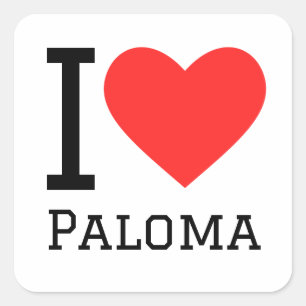 Ik hou van Paloma Vierkante Sticker