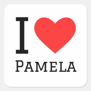 Ik hou van Pamela Vierkante Sticker