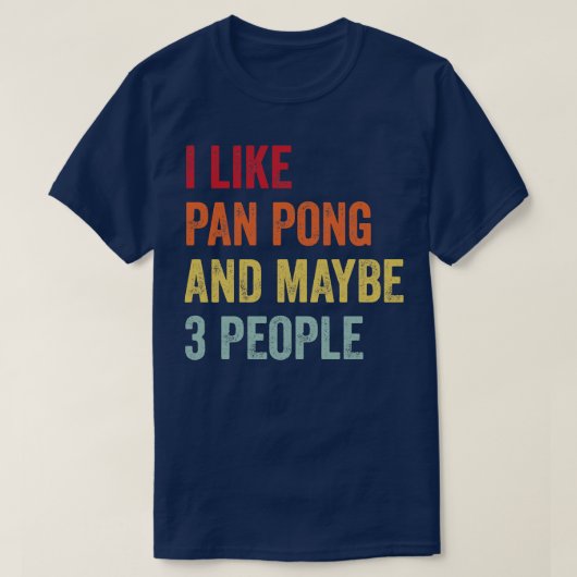 Ik hou van Pan Pong misschien 3 mensen T-shirt (Design voorkant)