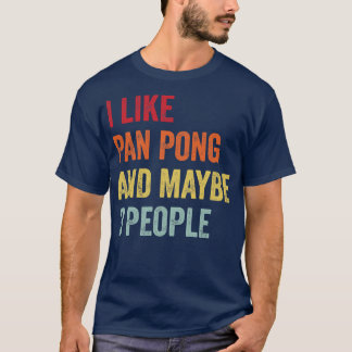 Ik hou van Pan Pong misschien 3 mensen T-shirt