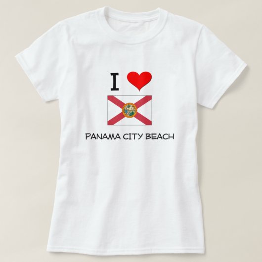Ik hou van PANAMA CITY BEACH Florida T-shirt (Design voorkant)