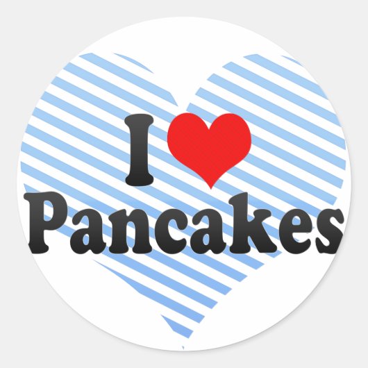 Ik hou van pancakes ronde sticker (Voorkant)