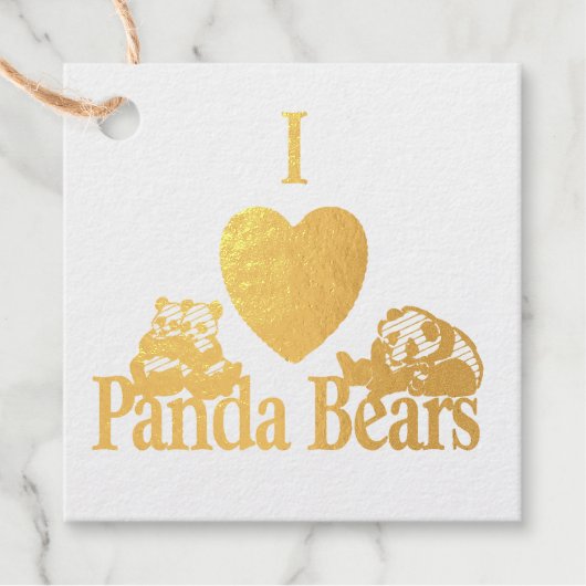 Ik Hou Van Panda Beren Bedankjes Labels (Voorkant)