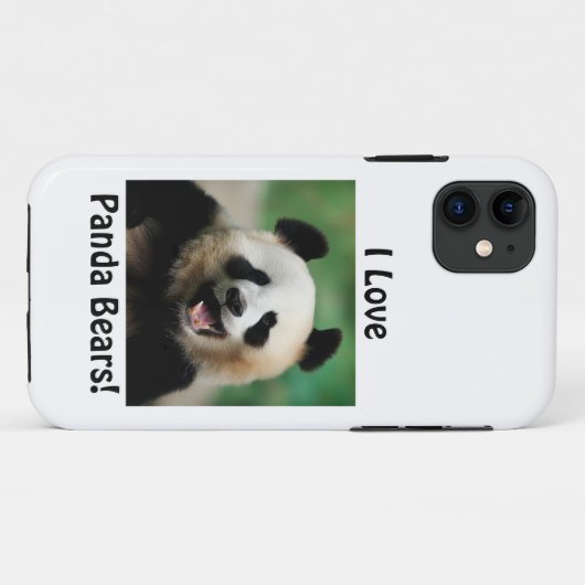 Ik hou van Panda-Beren Case-Mate iPhone Case (Achterkant (horizontaal))