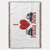Ik hou van panda beren deken (Voorkant Verticaal)