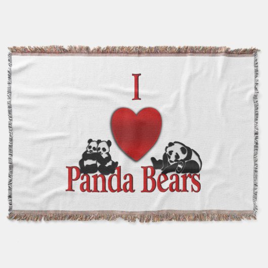 Ik hou van panda beren deken (Voorkant)