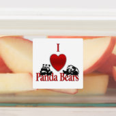 Ik hou van panda beren labels (Aangebracht)