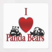 Ik hou van panda beren labels (Design 2)