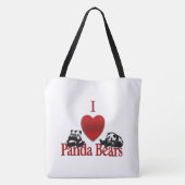 Ik hou van panda beren tote bag (Achterkant)