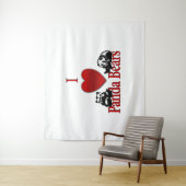 Ik hou van panda beren wandkleed (In situ)