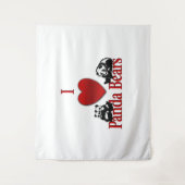 Ik hou van panda beren wandkleed (Voorkant)