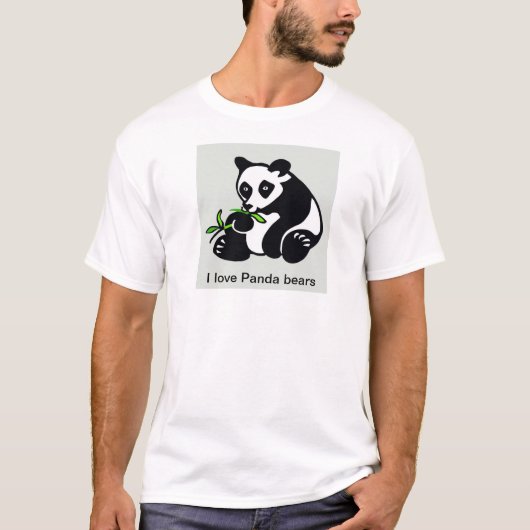 Ik hou van Panda Beren - Wildlife krijger - Natuur T-shirt (Voorkant)