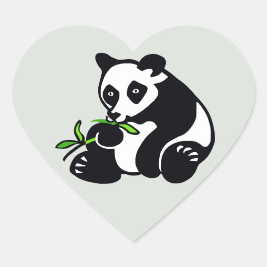 Ik hou van Panda BEREN - Wildlife - Natuur - Hart Sticker (Voorkant)