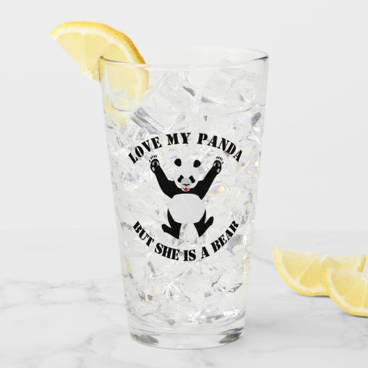Ik hou van Panda, maar ze is een Beer Glas (Voorkant ijs)