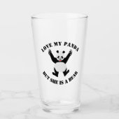 Ik hou van Panda, maar ze is een Beer Glas (Voorkant)
