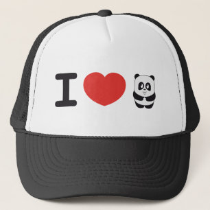 Ik hou van panda-pet trucker pet