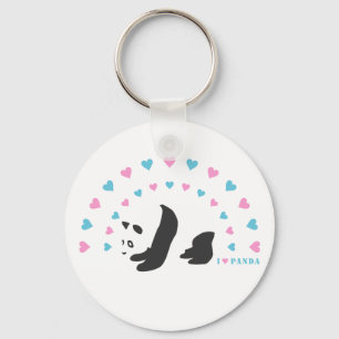 Ik hou van Panda Sleutelhanger