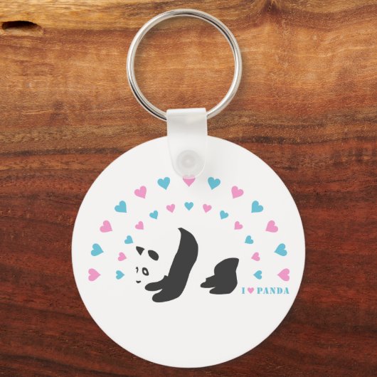 Ik hou van Panda Sleutelhanger (Voorkant)