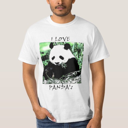 ik hou van panda t-shirt (Voorkant)