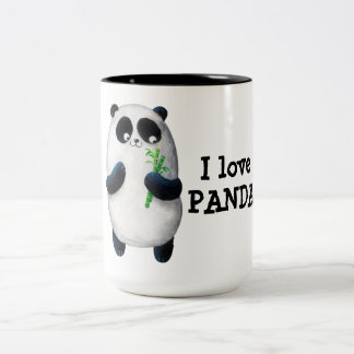 Ik hou van Panda Tweekleurige Koffiemok