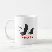 Ik hou van Panda (zwart) Koffiemok (Links)
