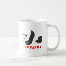 Ik hou van Panda (zwart) Koffiemok