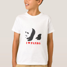 Ik hou van Panda (zwart) T-shirt