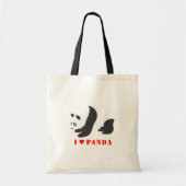 Ik hou van Panda (zwart) Tote Bag (Voorkant)