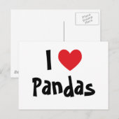 Ik hou van panda's briefkaart (Voorkant / Achterkant)