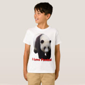 Ik hou van Pandas! Giant Panda Kinder Shirt (Voorkant volledig)
