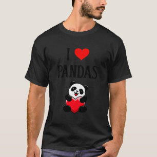 Ik hou van panda's ik hart panda's panda Beer love T-shirt