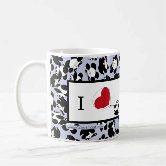 Ik hou van panda's koffiemok (Links)