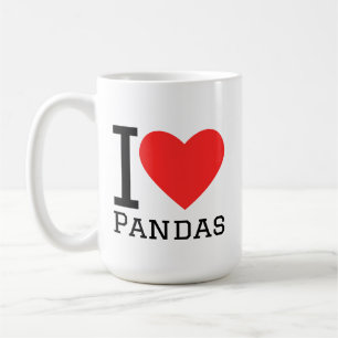Ik hou van panda's koffiemok
