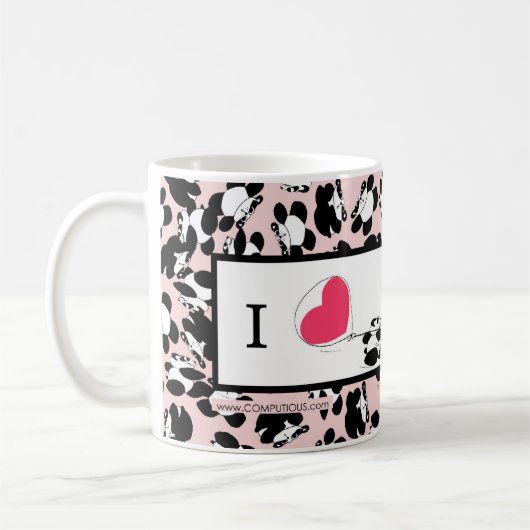 Ik hou van panda's koffiemok (Links)