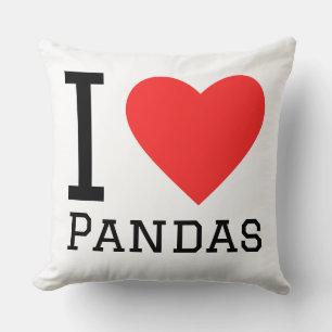 Ik hou van panda's kussen