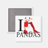Ik hou van panda's magneten (Voorkant / Achterkant)