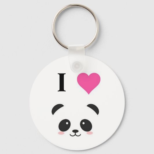 Ik hou van panda's sleutelhanger (Voorkant)