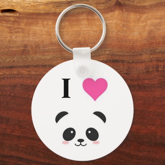 Ik hou van panda's sleutelhanger (Voorkant)