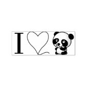 Ik hou van panda's stempel (Afrduk)